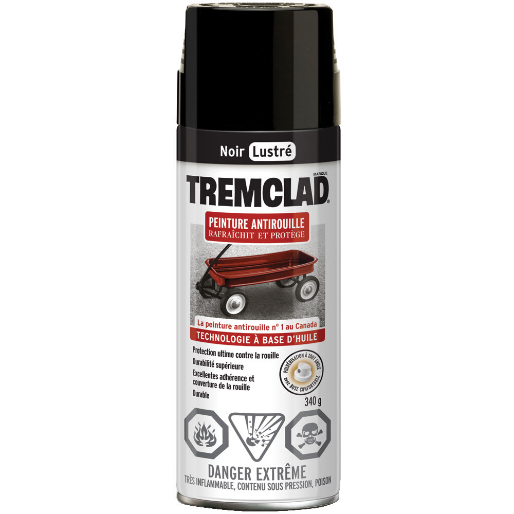 Peinture antirouille Tremclad noir lustré 340 g