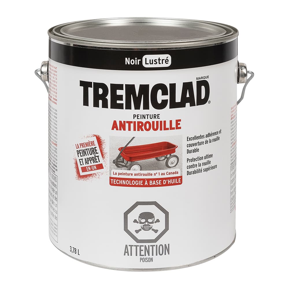 Peinture antirouille Tremclad noir lustré 3,78 L