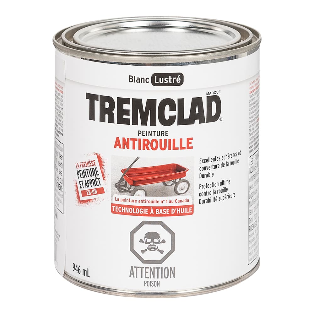 Peinture antirouille Tremclad blanc lustré 946 ml