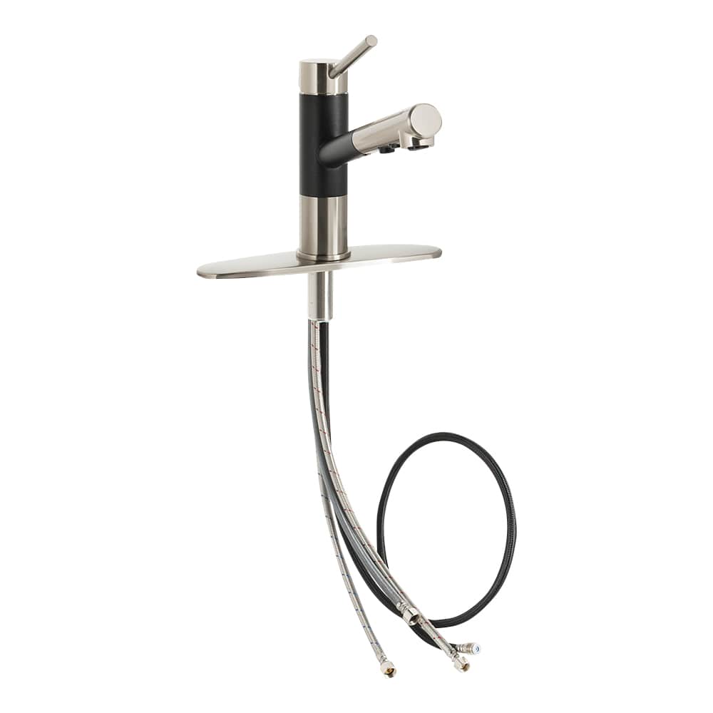 Robinet de cuisine à douchette rétractable 1 poignée Carlos nickel brossé noir TASSILI SUPRA