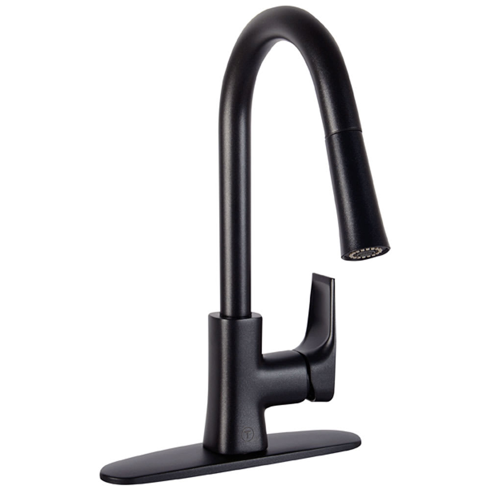 Robinet de cuisine à douchette rétractable 1 poignée Lecco noir TASSILI SUPRA