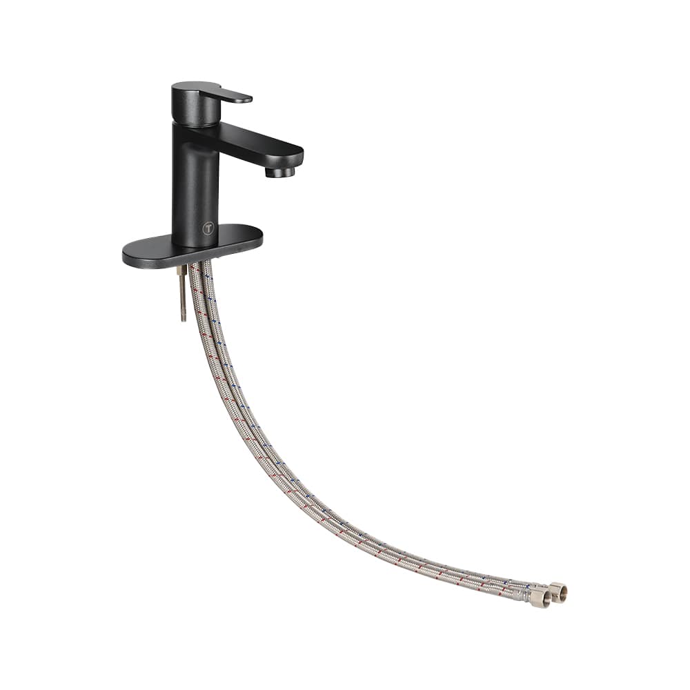 Robinet de lavabo 1 poignée Paolo noir TASSILI SUPRA