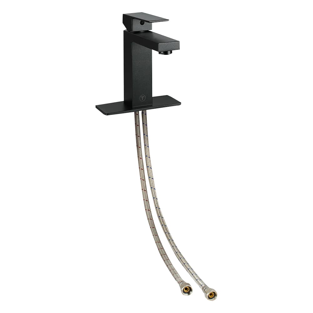 Robinet de lavabo 1 poignée Tolomeo noir TASSILI SUPRA