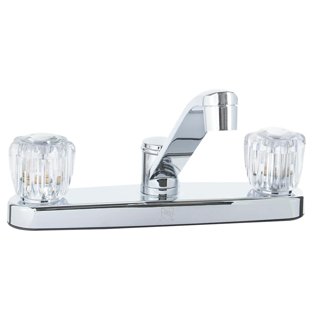 Robinet de cuisine à 2 poignées Leon chrome