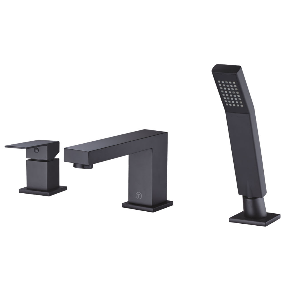 Robinet de baignoire avec douchette 1 poignée Tolomeo noir TASSILI SUPRA