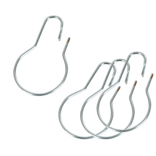 Crochets pour rideau de douche chrome Pqt/12
