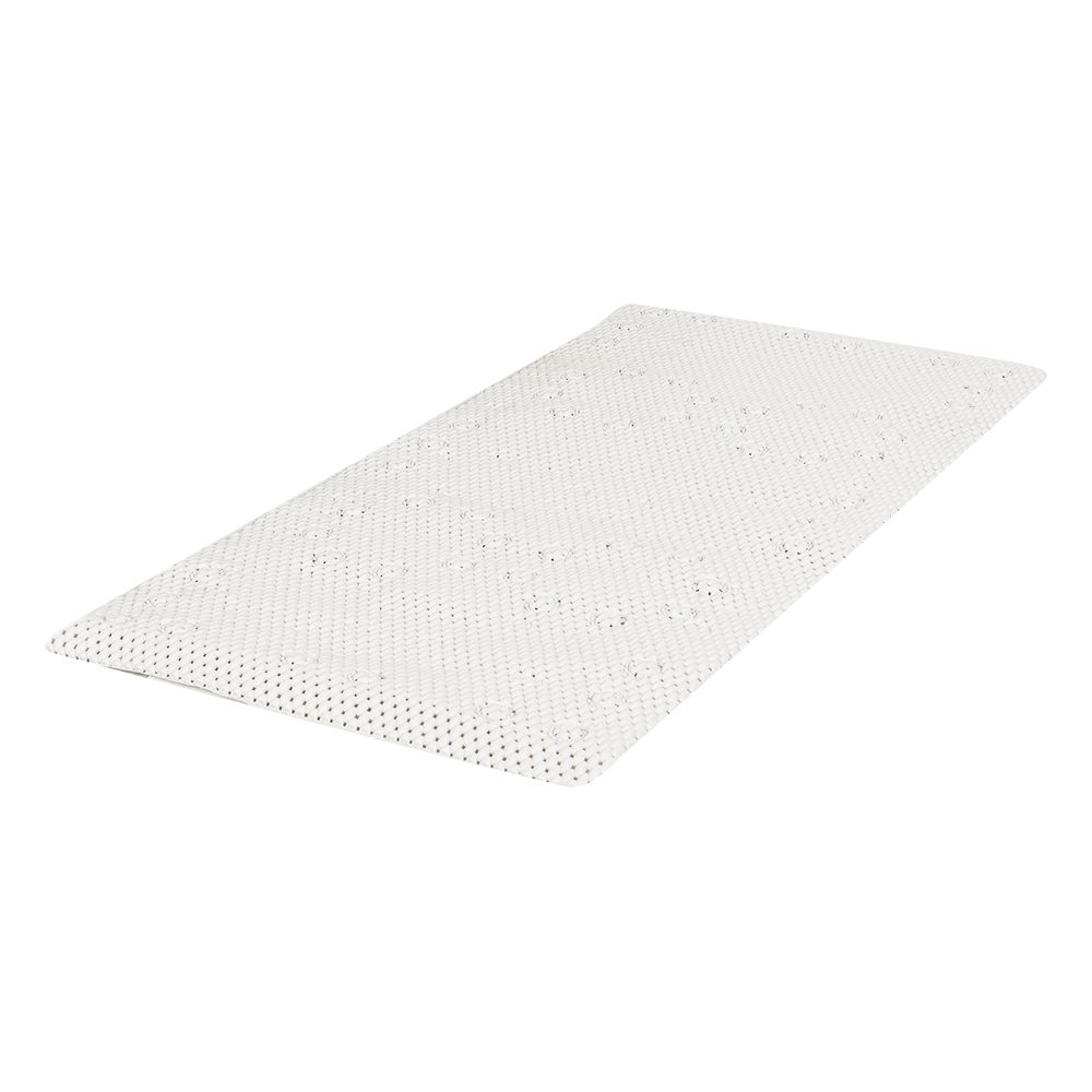Tapis de bain antidérapant blanc 17 po x 36 po