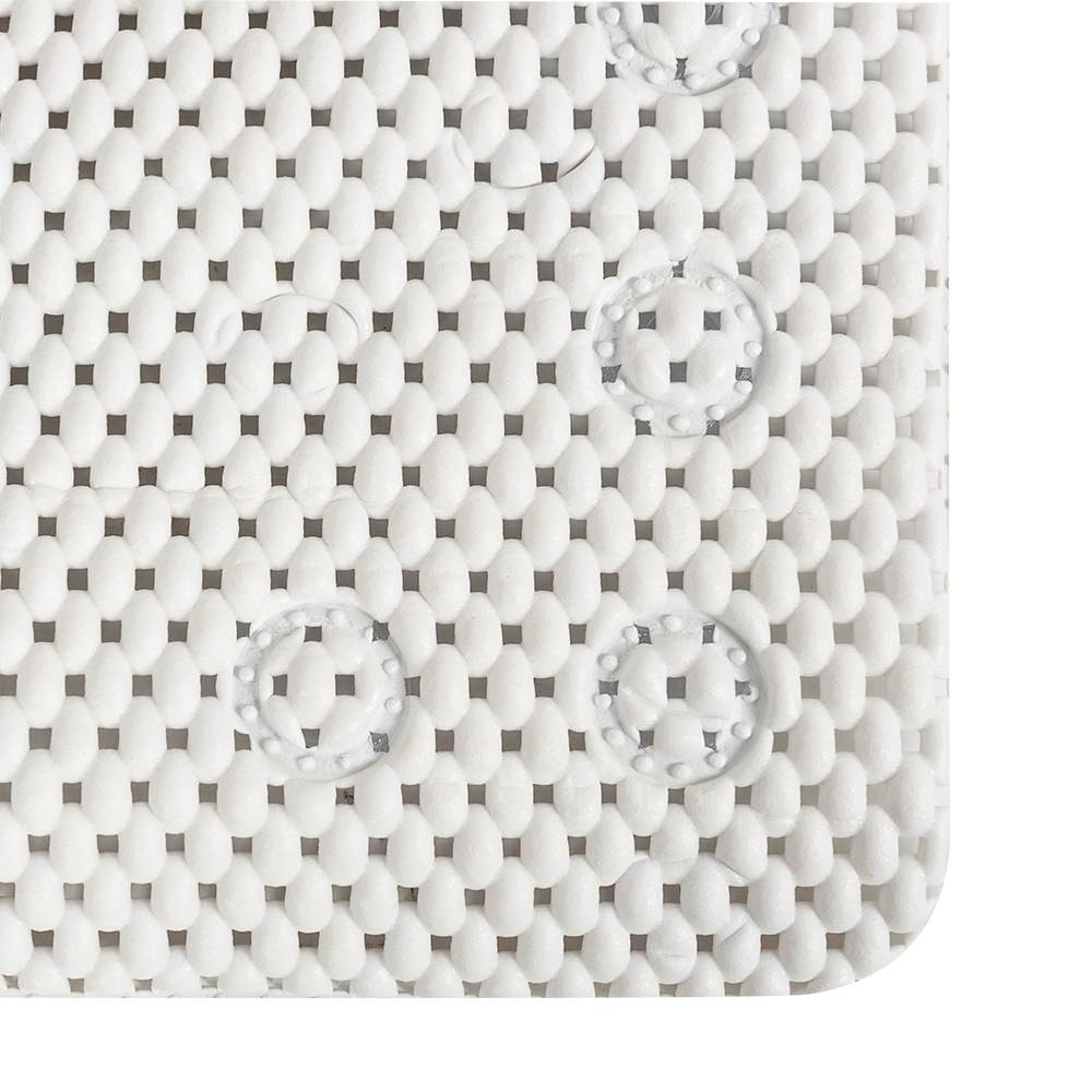 Tapis de bain antidérapant blanc 17 po x 36 po
