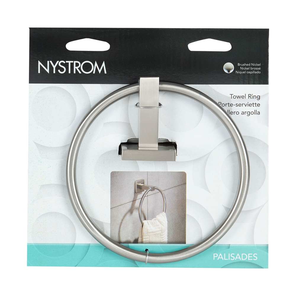 Anneau porte-serviette Palisades nickel brossé