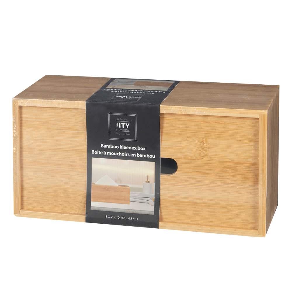 Boîte à mouchoirs en bambou