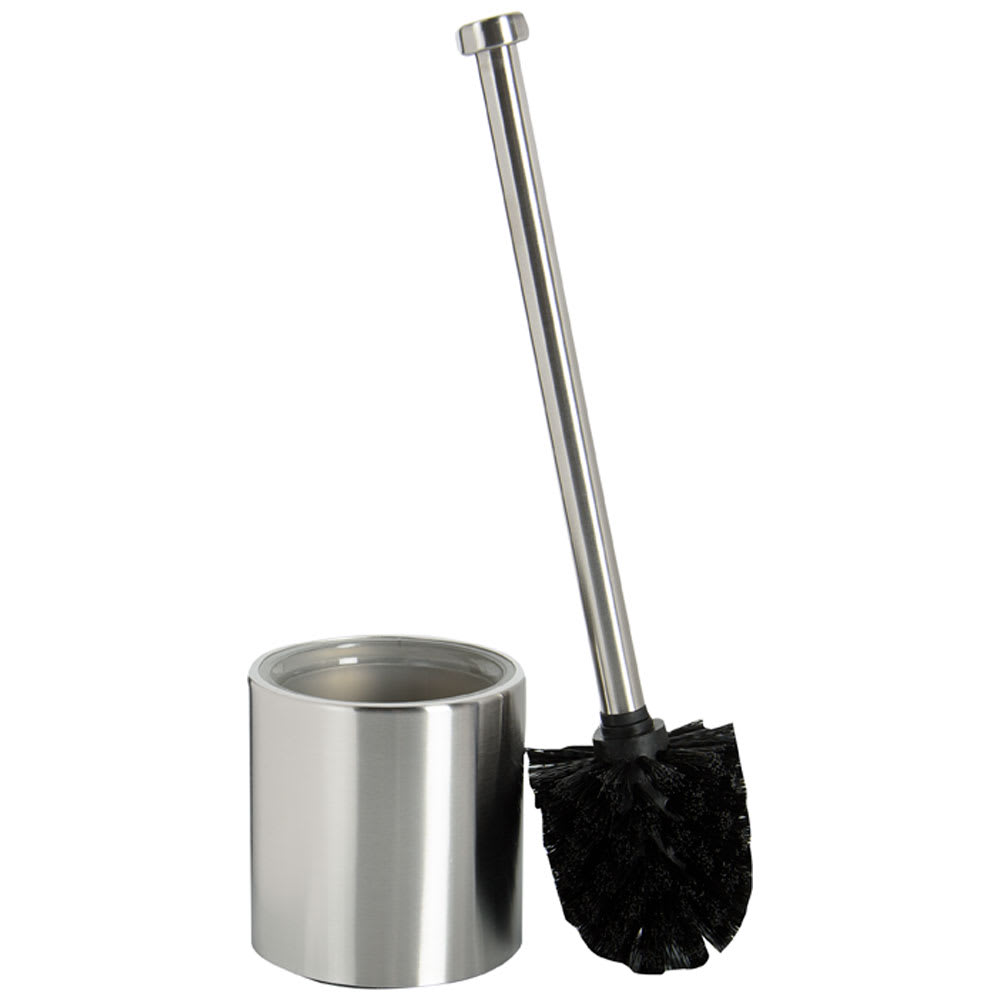 Brosse à toilette avec support en acier inoxydable chrome