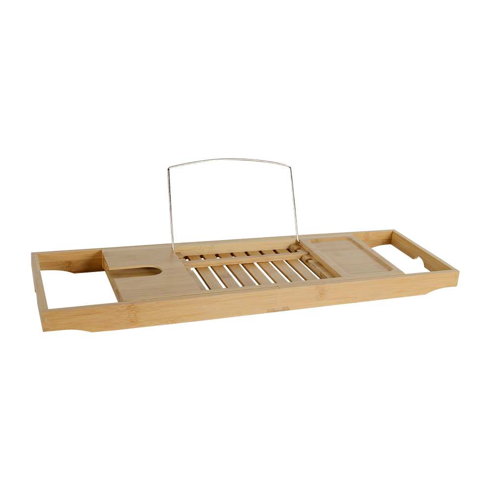 Bamboo Adjustable Bathtub Caddy