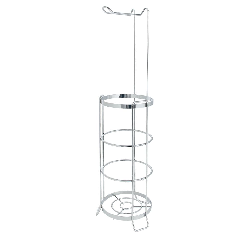 Free-Standing Toilet Paper Holder with Storage Chrome