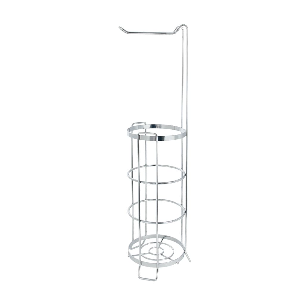 Free-Standing Toilet Paper Holder with Storage Chrome