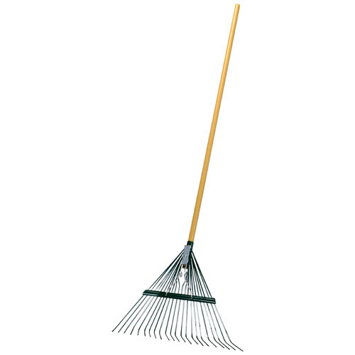 Steel Leaf Rake with Wooden Handle 22 in.