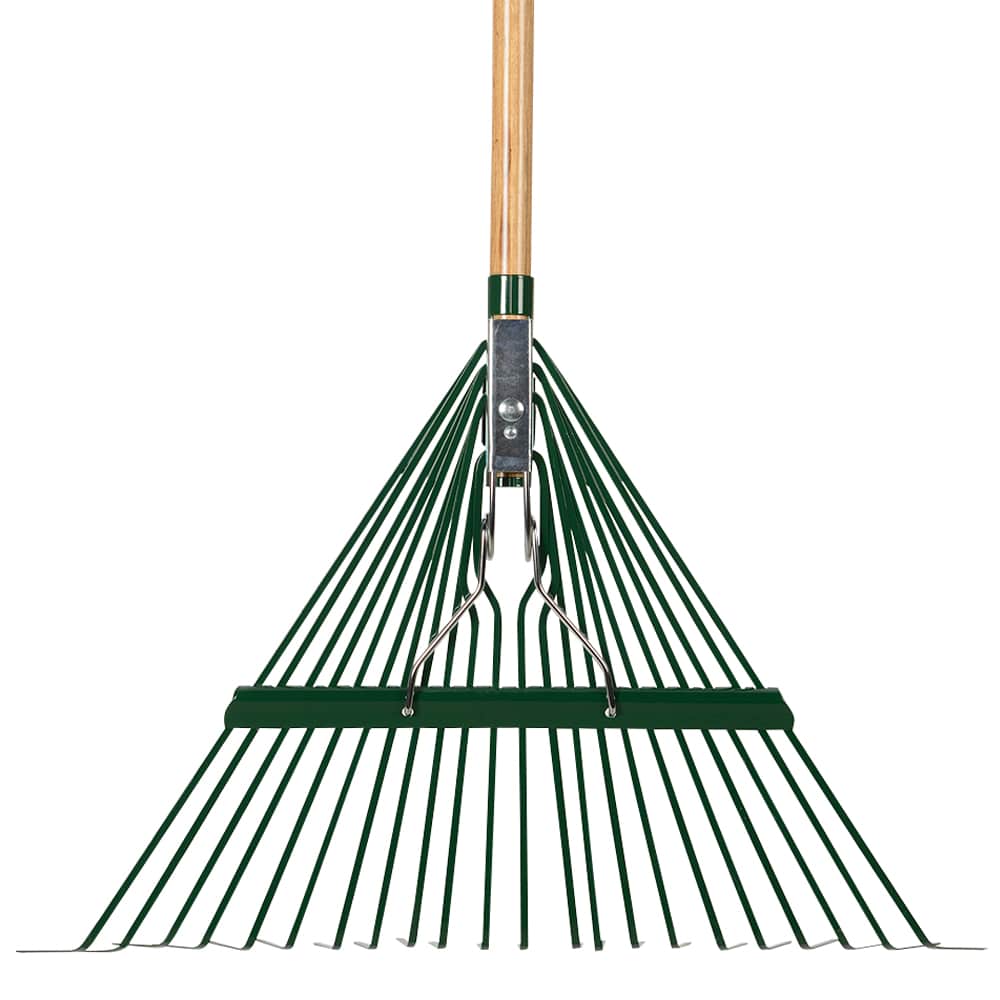 Steel Leaf Rake with Wooden Handle 22 in.