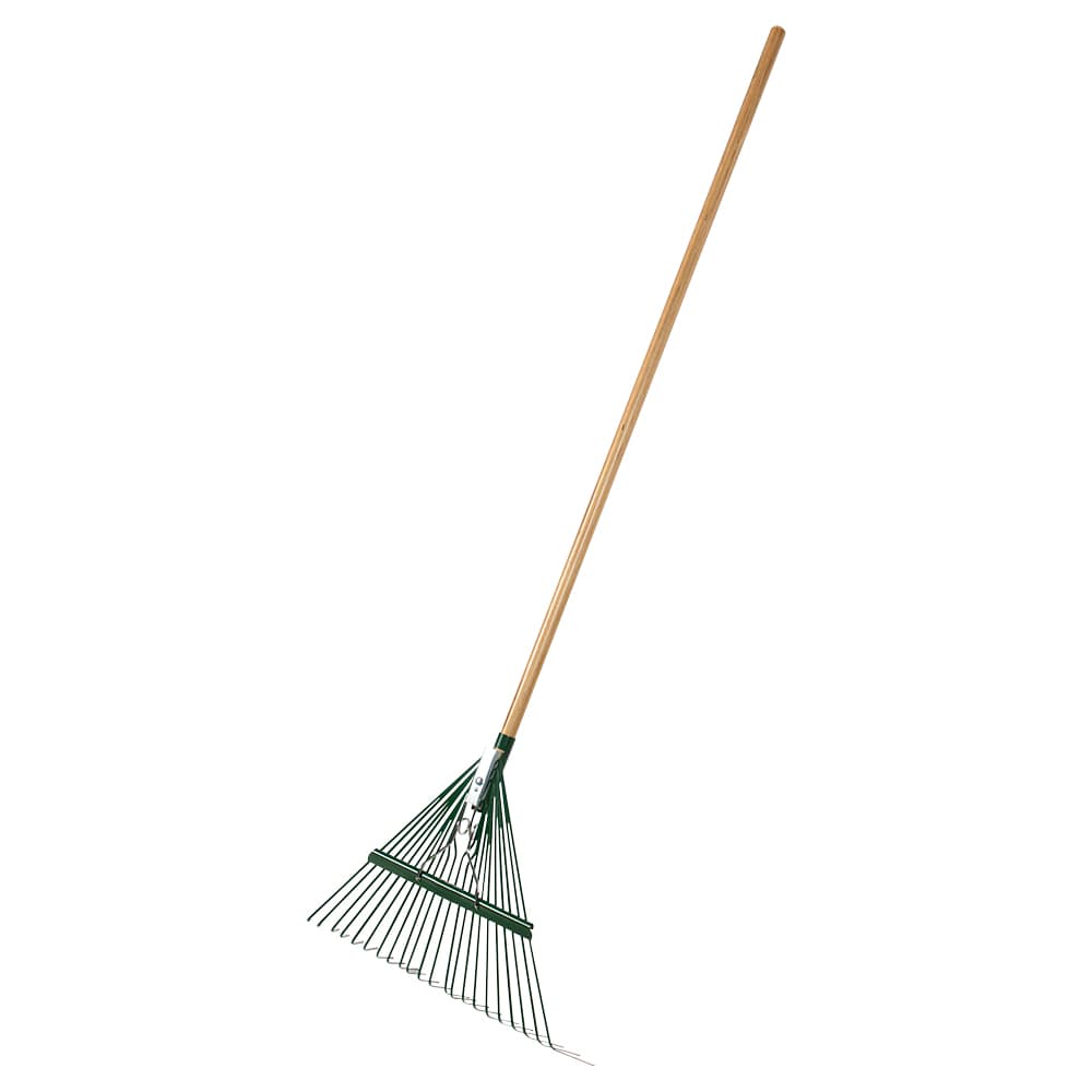 Steel Leaf Rake with Wooden Handle 22 in.