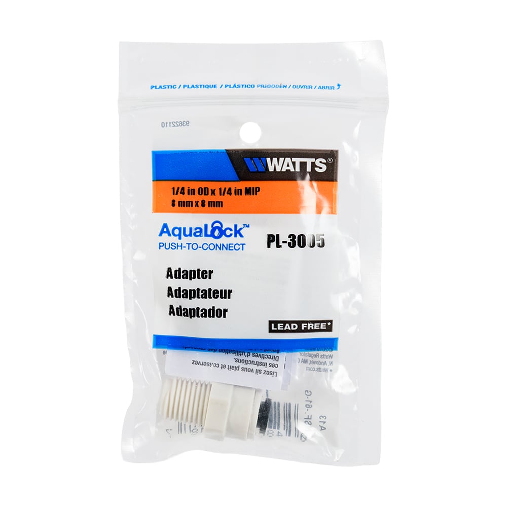 Adaptateur pour tuyau de vinyle Quick-Connect 1/4 po O.D. x 1/4 po MIP