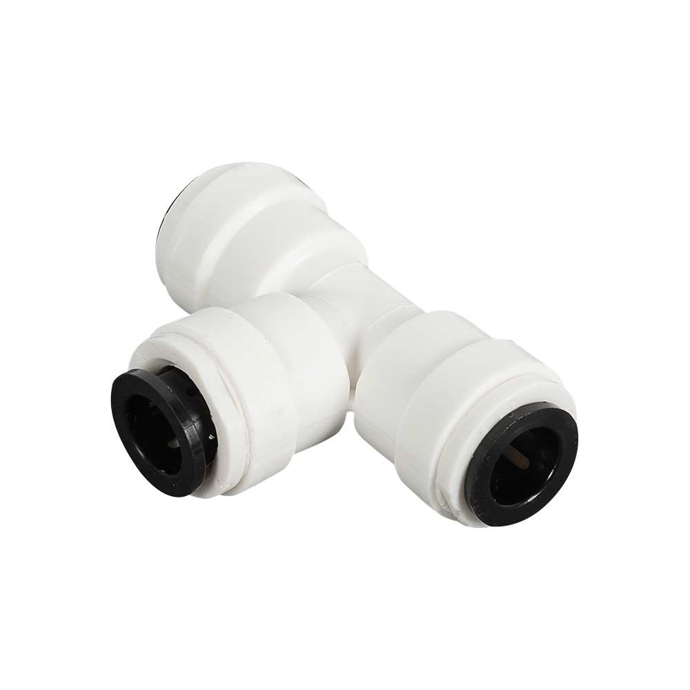 Raccord en Té pour tuyau de vinyle Quick-Connect 1/4 po O.D. x 1/4 po O.D.