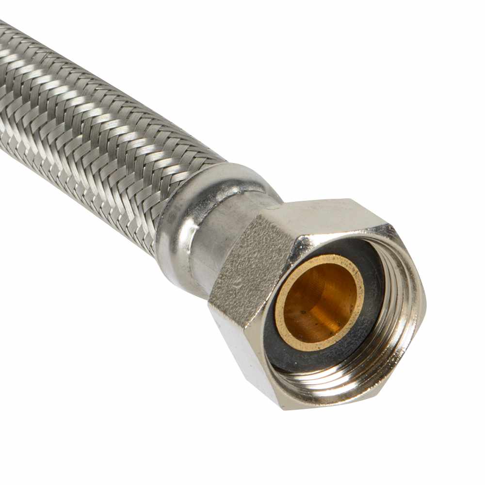 Connecteur tressé pour chauffe-eau 1/2&nbsp;po&nbsp;RAP&nbsp;x&nbsp;3/4&nbsp;po&nbsp;FPT x 18&nbsp;po NEKTRA
