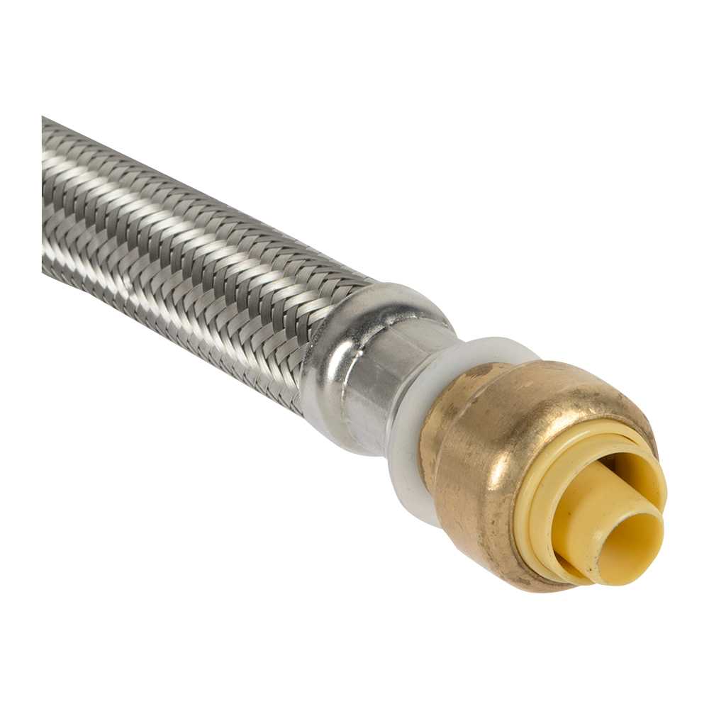 Connecteur tressé pour chauffe-eau 1/2&nbsp;po&nbsp;RAP&nbsp;x&nbsp;3/4&nbsp;po&nbsp;FPT x 18&nbsp;po NEKTRA