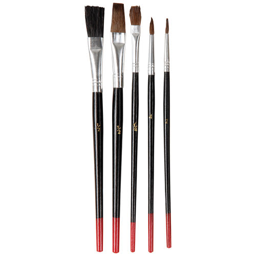 Ensemble de 5 pinceaux d'artiste en soies mixtes RICHARD