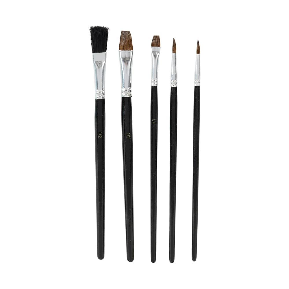 Ensemble de 5 pinceaux d'artiste en soies mixtes RICHARD