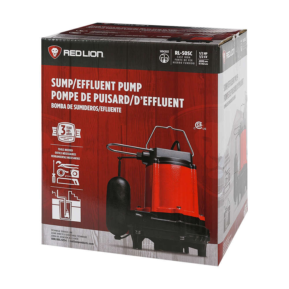 Cast Iron Submersible Sump Pump 1/2 HP with Automatic Switch