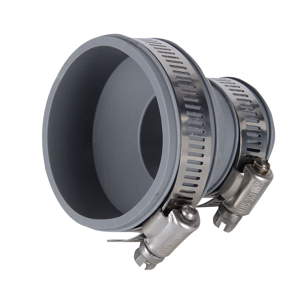 Connecteur de tuyau de renvoi en caoutchouc 2 po x 1 1/4 po (F x F)