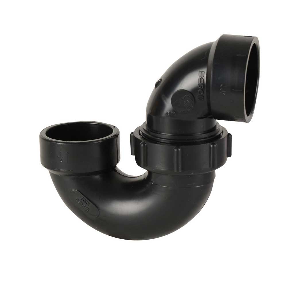 Siphon en P ABS 1 1/4 po ajustable