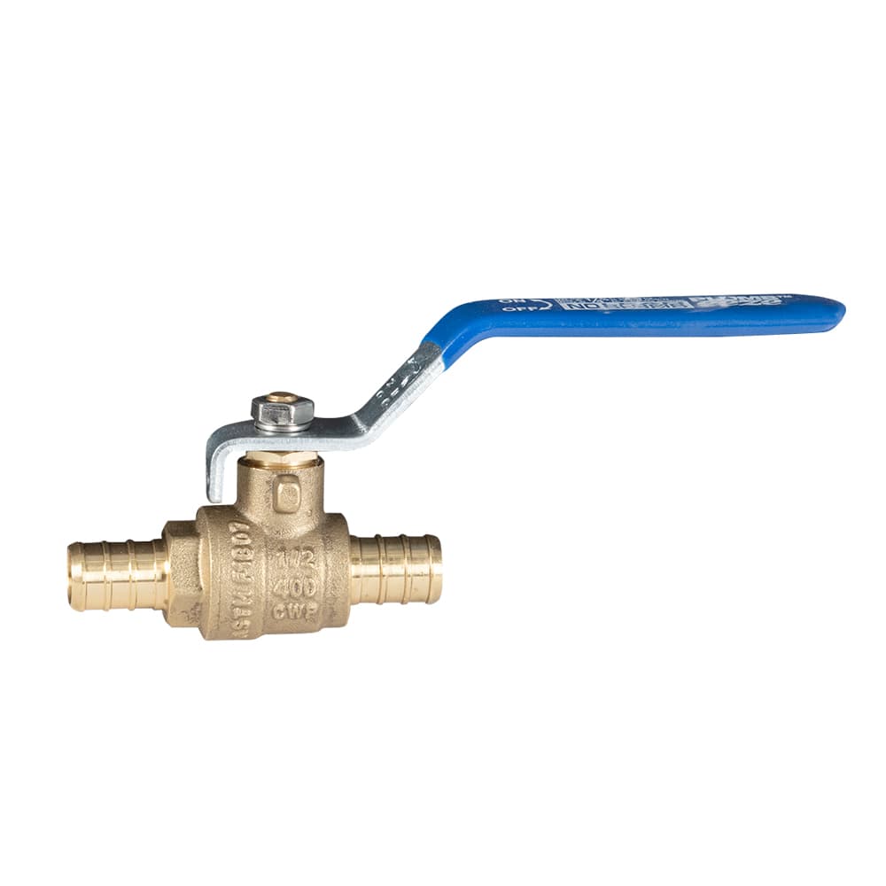 Robinet droit PEX 1/2 po x 1/2 po