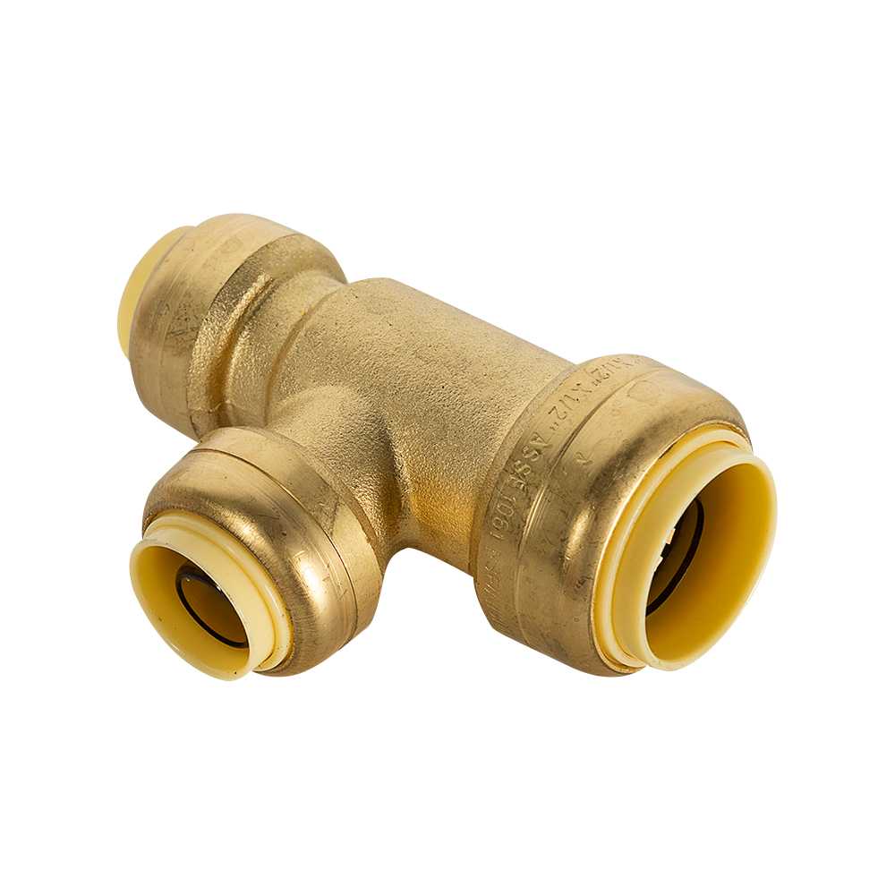 Té Easy-Grip Push 3/4 po x 1/2 po x 1/2 po