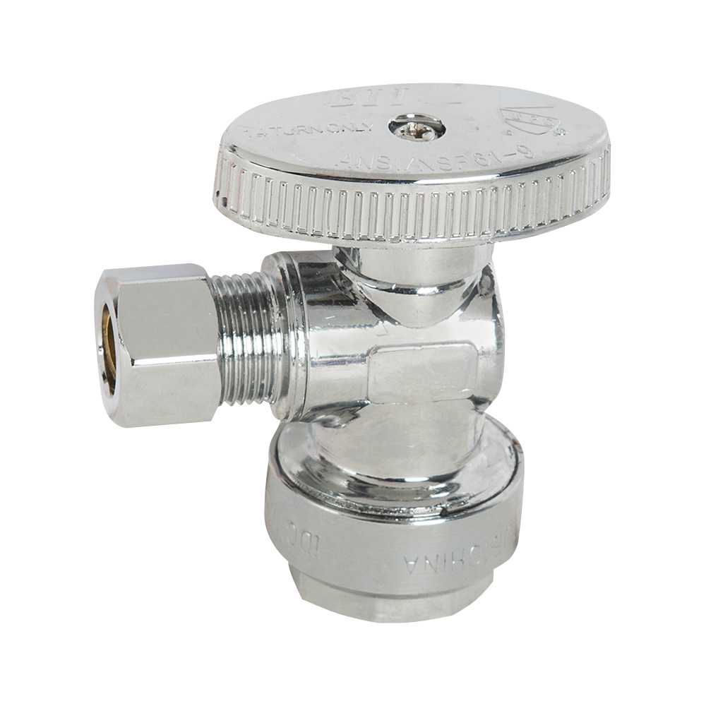 Robinet coudé Easy-Grip Push 1/2 po x 3/8 po compression