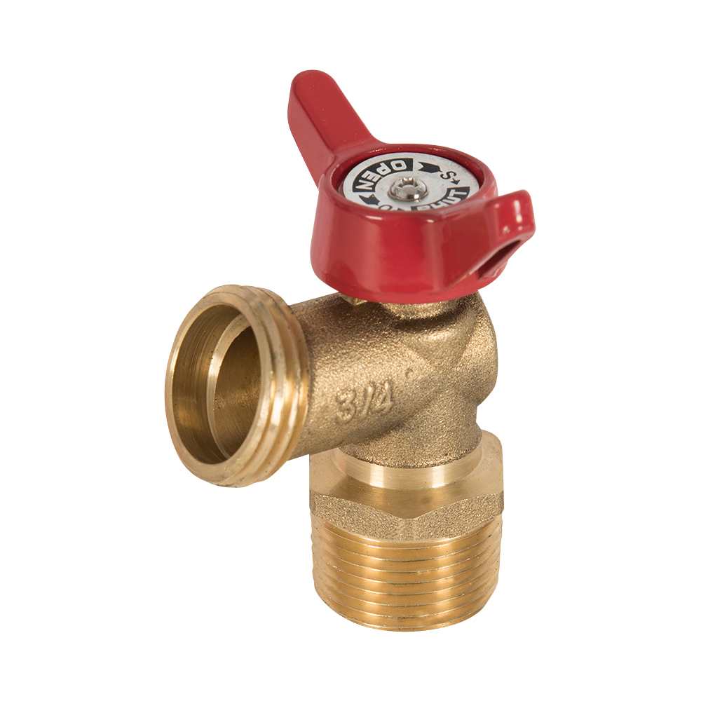 Robinet en laiton à angle 3/4 po MPT x boyau