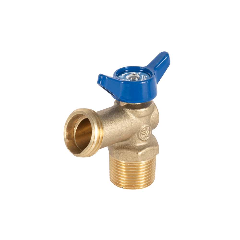 Robinet en laiton à angle 3/4 po MPT x boyau