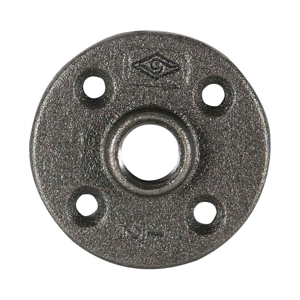 Black Steel Female Floor Flange 1/2&nbsp;in.
