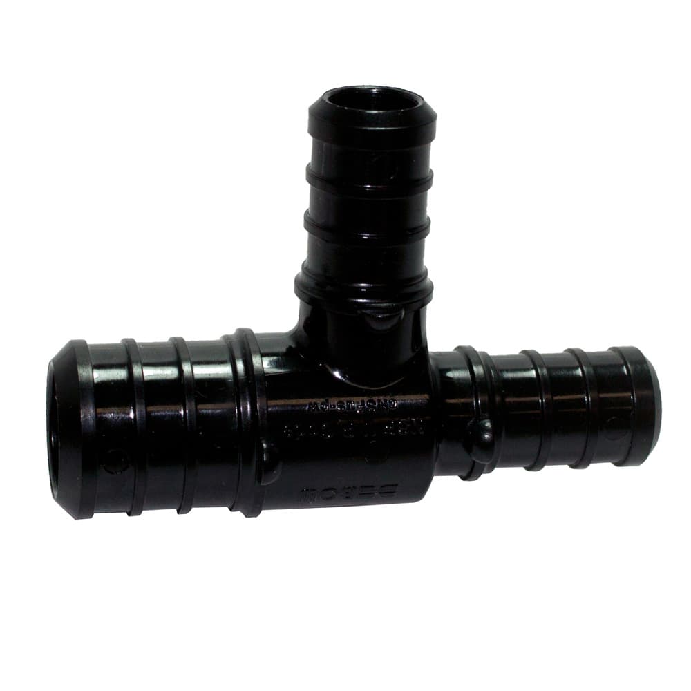 Raccord en Té en poly PEX 3/4 po x 1/2 po x 1/2 po