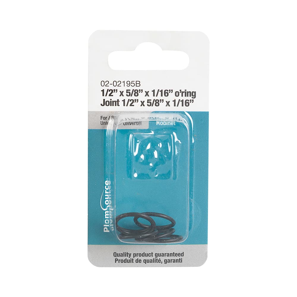 Joints toriques 1/2&nbsp;po&nbsp;x&nbsp;5/8&nbsp;po Pqt/6