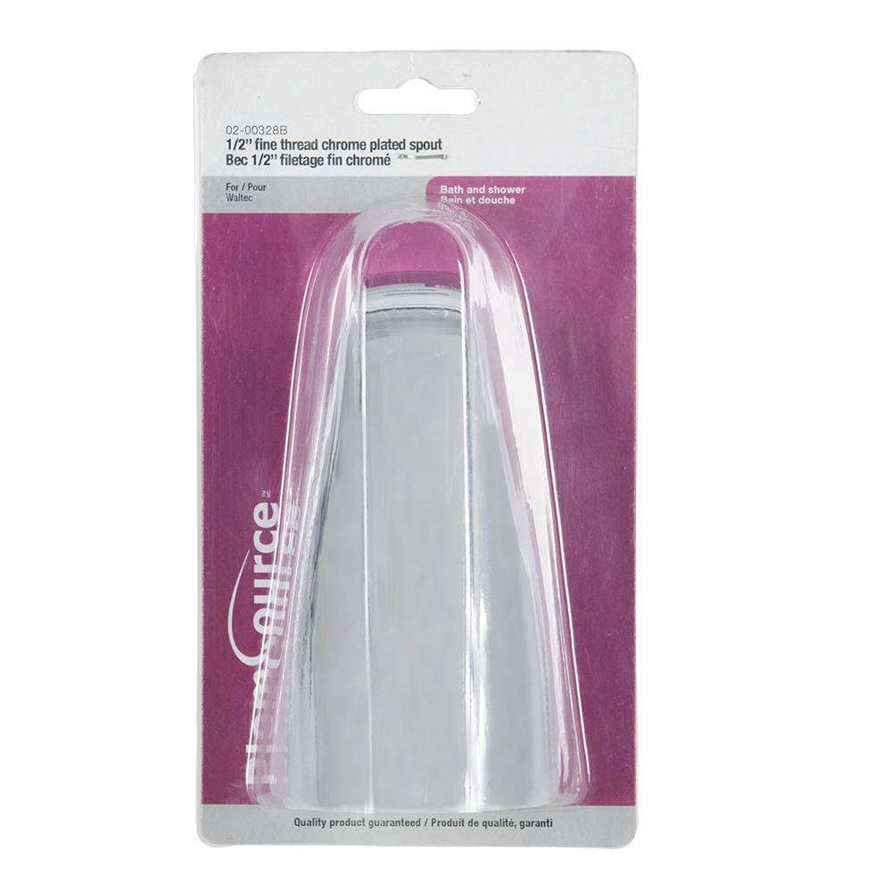 Bec de baignoire Waltec sans inverseur chrome