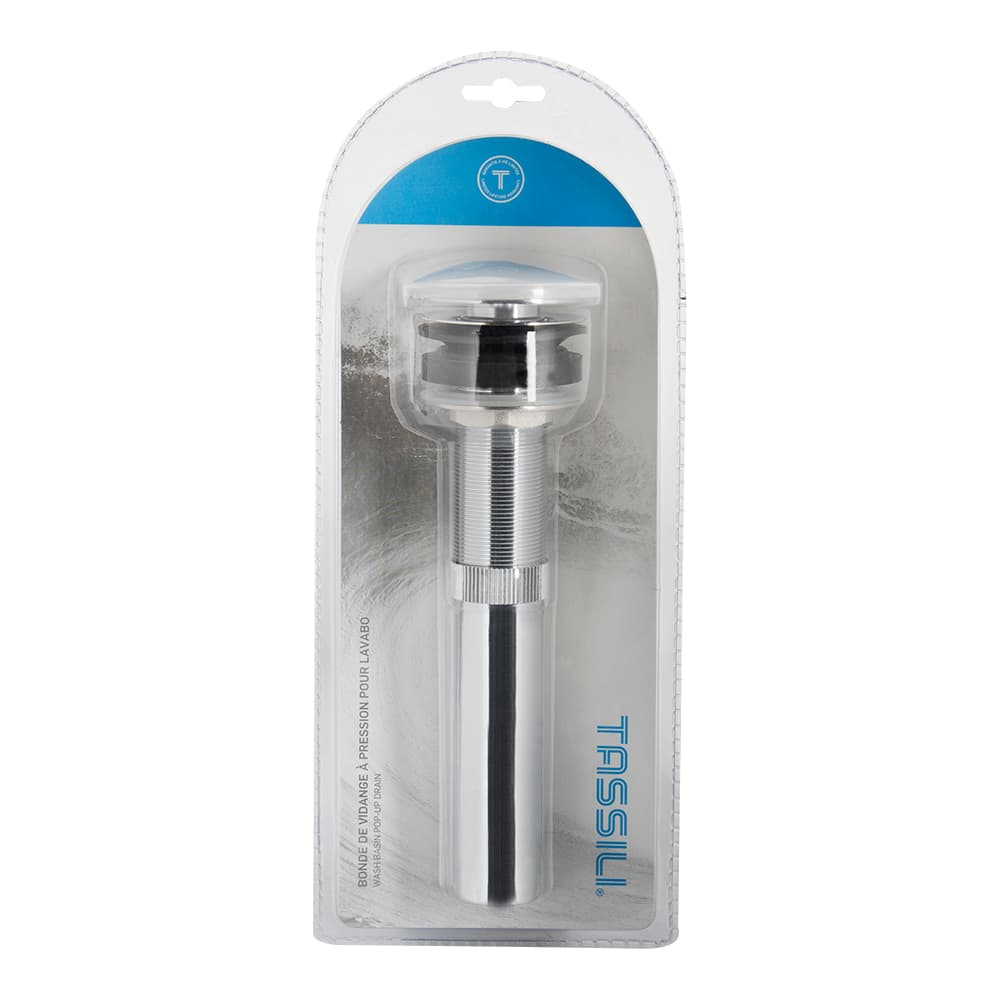 Bonde de vidange pour lavabo sans trop-plein chrome TASSILI