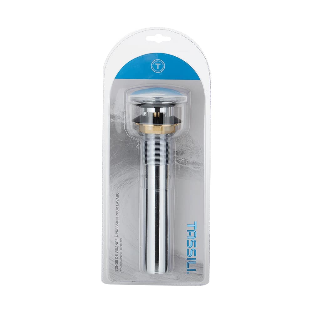 Bonde de vidange à pression pour lavabo avec trop-plein TASSILI