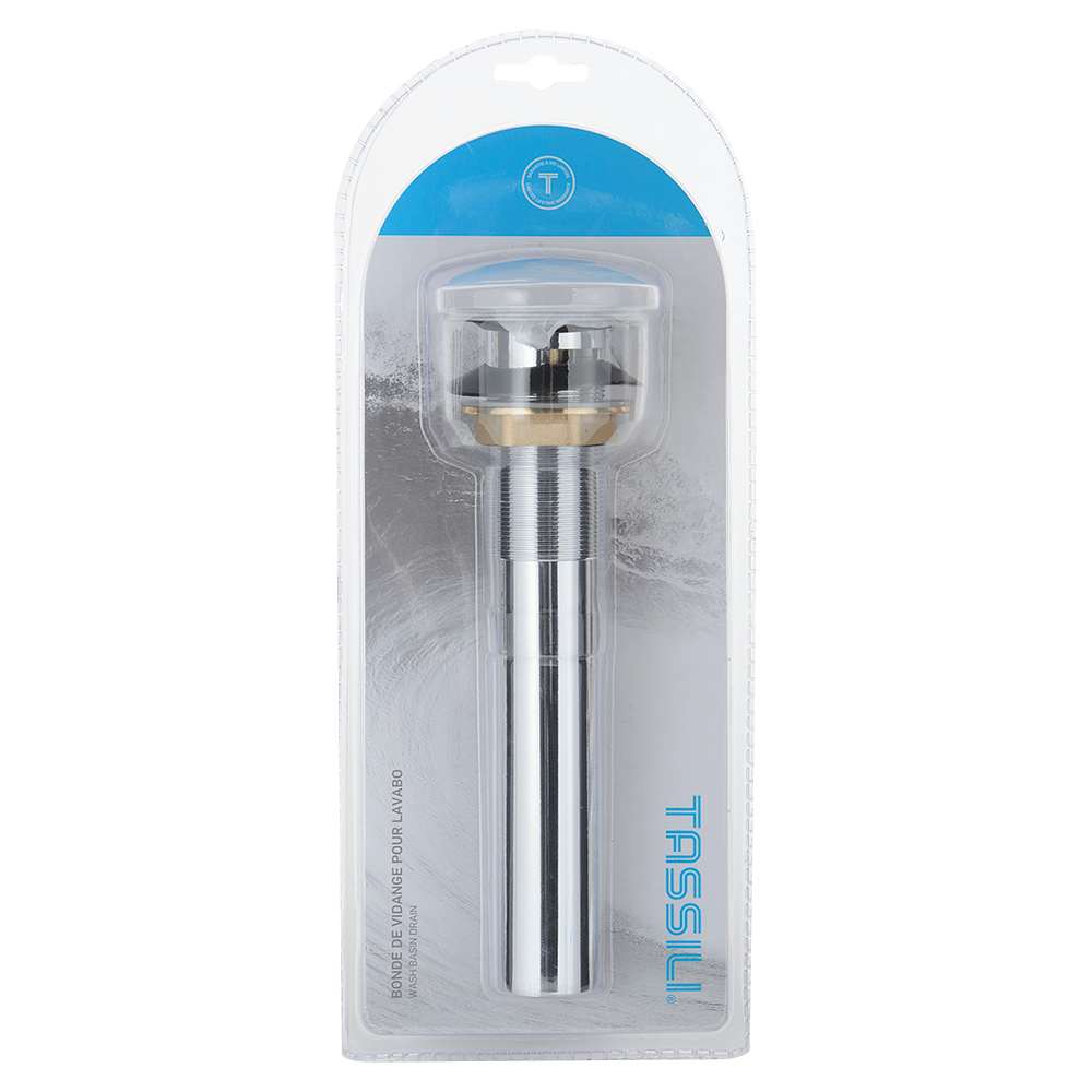 Bonde de vidange à pression pour lavabo avec trop-plein TASSILI