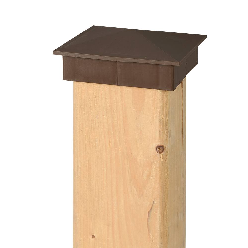 Capuchon de clôture 4 po x 4 po brun