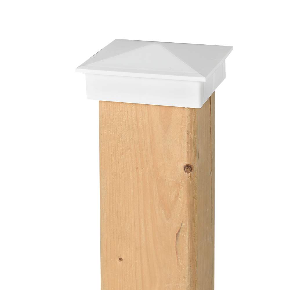 Capuchon de clôture 4 po x 4 po blanc
