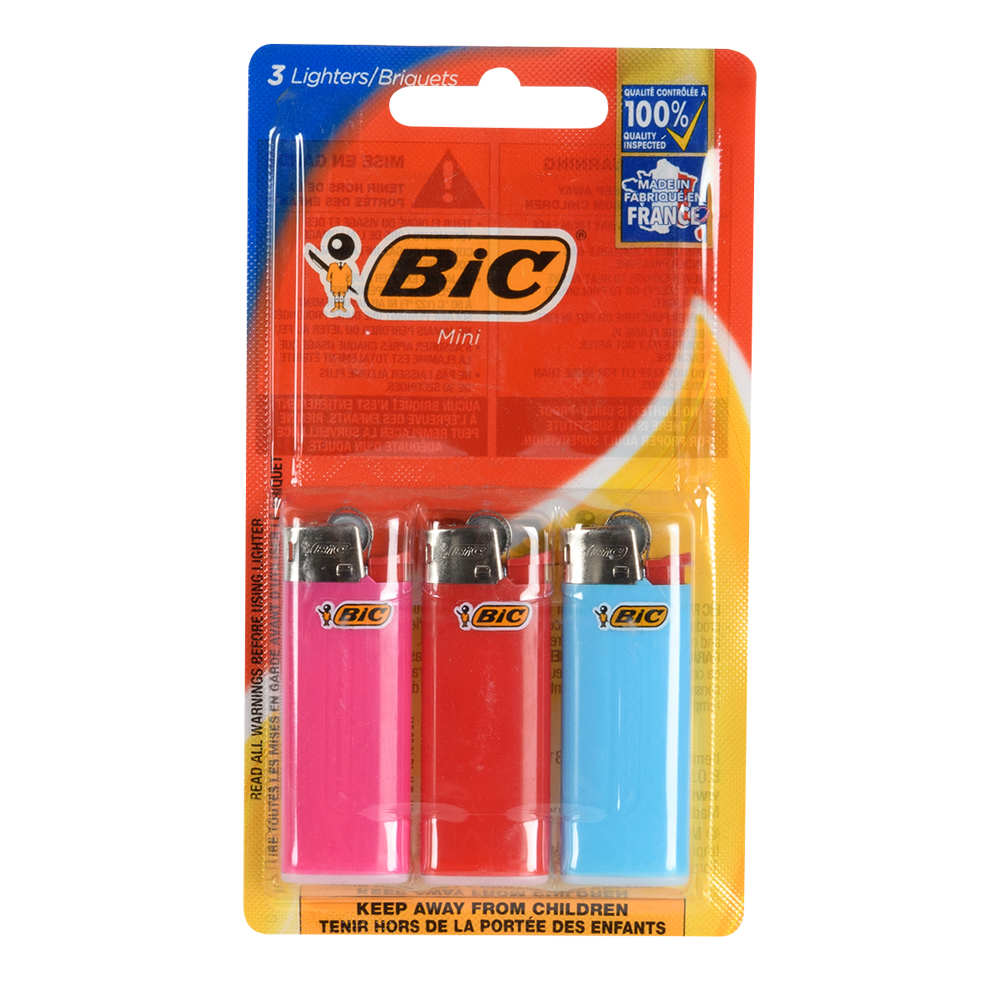 Set of 3 Mini BIC Lighters