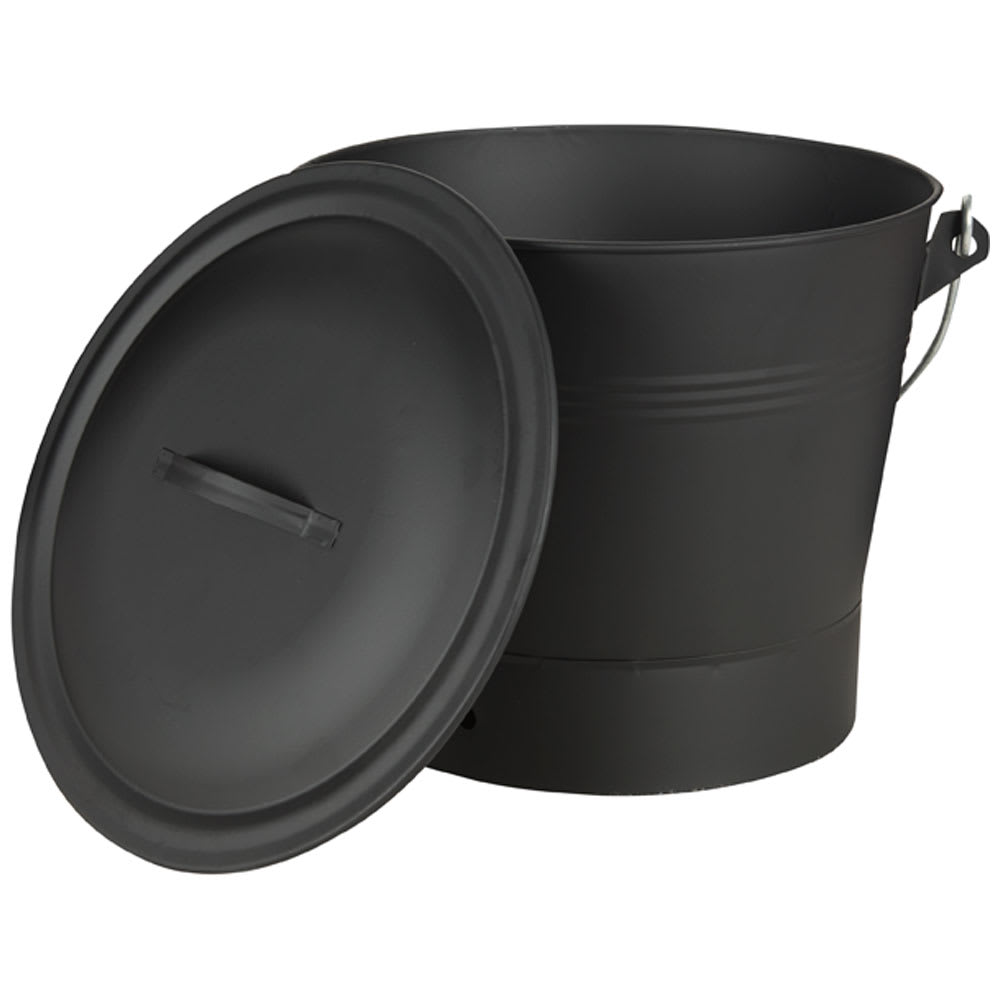 Seau à cendres avec couvercle 10&nbsp;5/8&nbsp;po