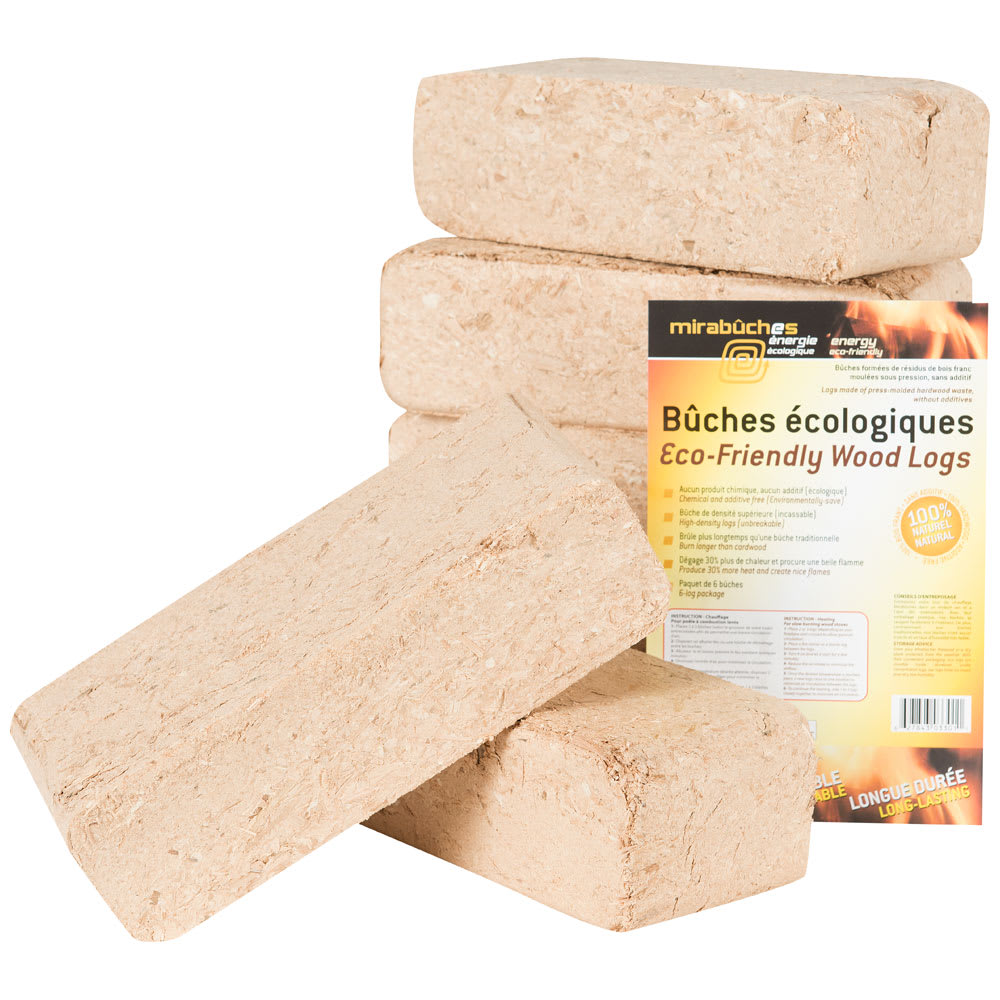 Bûches écologiques Mirabûches 3,75&nbsp;lb Pqt/6