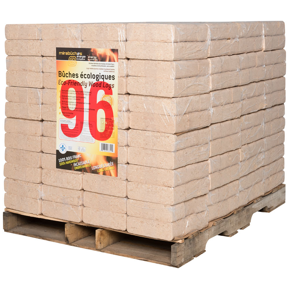 Bûches écologiques Mirabûches 3,75&nbsp;lb Pqt/6