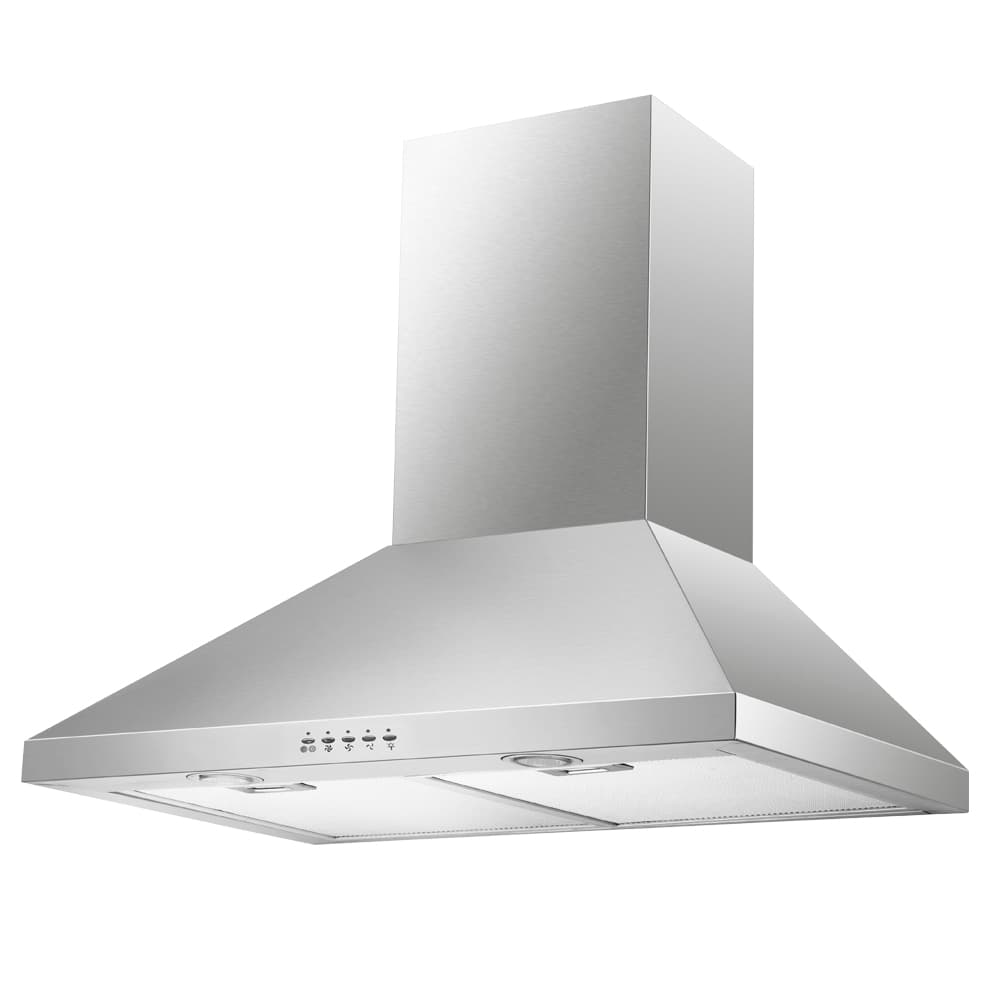 Hotte de cuisine cheminée Noroit 30&nbsp;po&nbsp;acier&nbsp;inoxydable&nbsp;450&nbsp;pi³/min NEKTRA