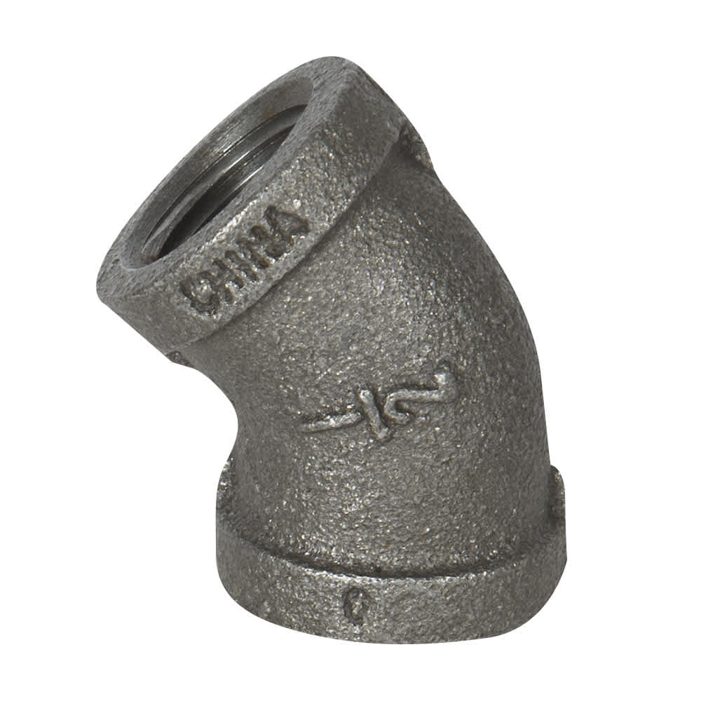 45° Black Steel Elbow 1/2 in.